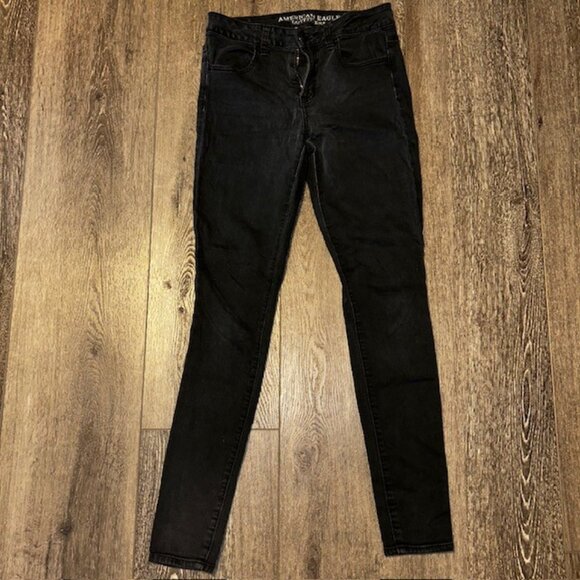 American Eagle Outfitters Denim - AMERICAN EAGLE Jeans Women’s Size 4 Black Hi-Rise Jegging Super Super Stretch